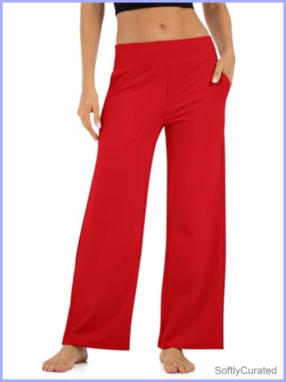 High Waisted Wide Leg Yoga Pants with Pockets Buttery Soft Palazzo Lounge Work